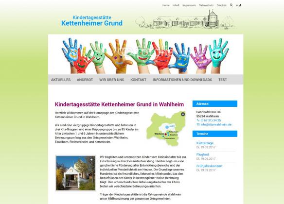 Neue Homepage der Wahlheimer Kita online
